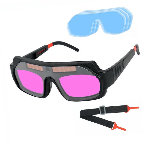 Gafas de soldadura con oscurecimiento automático para soldadura por plasma, corte y esmerilado. con 10 lentes
