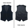thumbnail image 6 of HISDERN Mens Suit Vest Slim Fit Formal Waistcoat Classic V-Neck Dress Vest for Weddings & Business, 6 of 8
