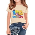 thumbnail image 1 of RXMEKW T-Shirt Imprimé pour Filles Manches Courtes Col Rond Haut Décontracté pour Enfants en Polyester avec Design Graphique Beigne pour la Saison Scolaire Printemps et Été, 1 of 5