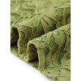thumbnail image 5 of INSPIRE CHIC Floral Lace Top for Women's Halloween Mock Neck Puff Short Sleeve Elegant Lace Blouse Tops L Matcha Green, 5 of 6