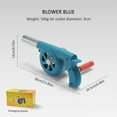 thumbnail image 2 of Yucurem Hand Crank Fan Air Blower Lightweight Barbecue Fire Bellows Tools Camping Kitchen Utensils (Blue), 2 of 10