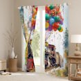 thumbnail image 3 of Homewish Train Steam Engine Blackout Curtains Set of 2 (52x84 Each),Colorful Balloon Window Curtains,Retro Ink Painting Curtains and Drapes For Boys Teens,Microfiber Bedroom Decor, 3 of 6