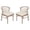Light White Wash, variant on GZXS 2-Pack Acacia Wood Dining Chairs in Light White Wash, Outdoor Farmhouse Patio Chairs with Curved Spindle Back & Cream Seat Cushions, 400 lbs Capacity