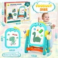 thumbnail image 6 of Huge Wave Dinosaur Easel for Kids, Double Sided Chalkboard and Whiteboard, Learning Board Games, Christmas Birthday Gift for Boys Girls Age 2-6 Years Old, 6 of 7