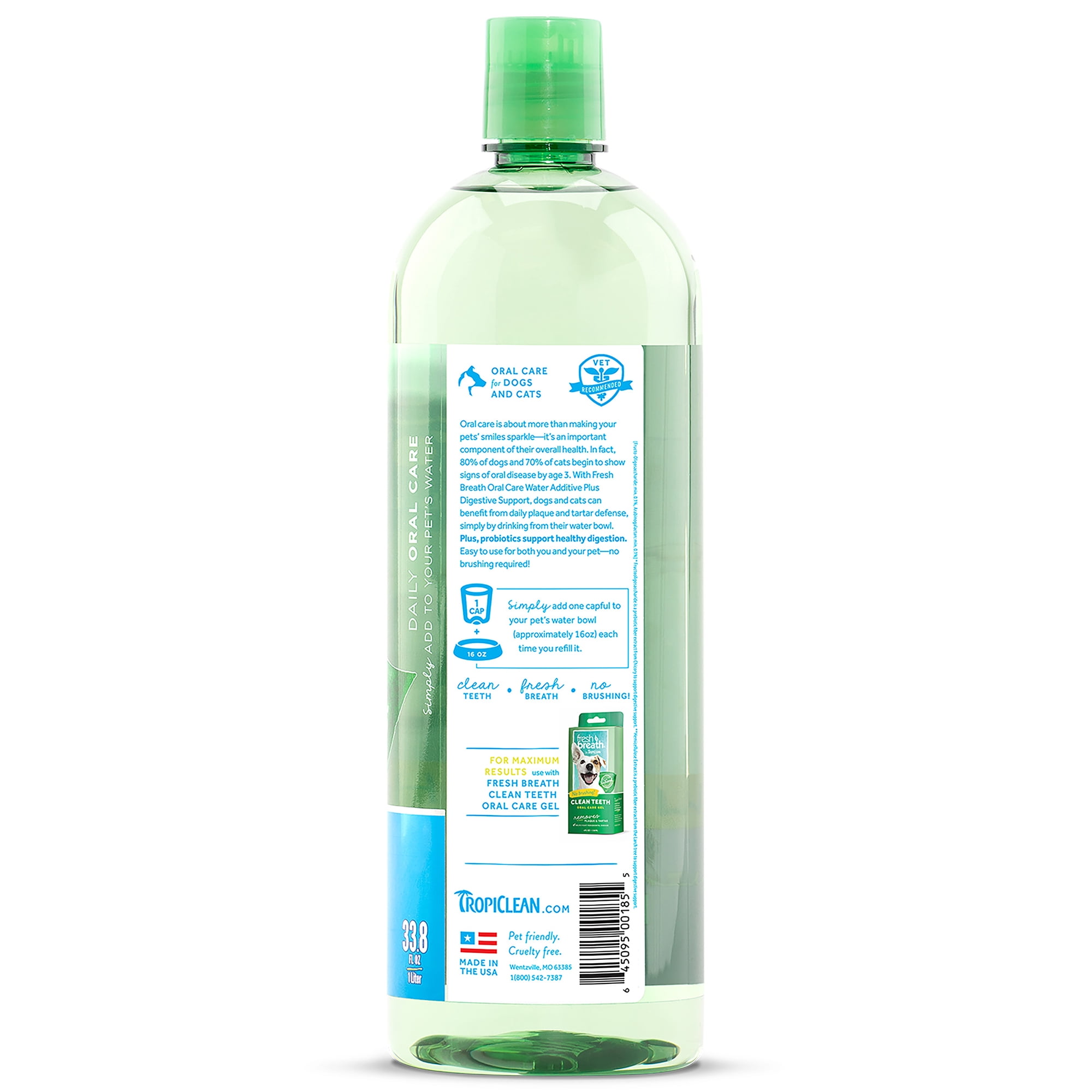 tropiclean fresh breath water additive 33.8 ounce