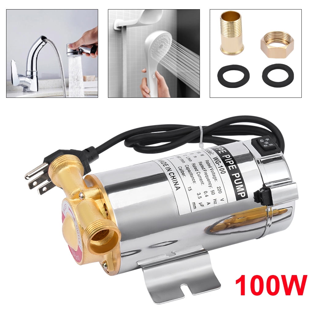 New 220V 100W Automatic Home Shower Washing Machine Water Booster Pump Stainless
