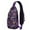 Halloween Cute Pumpkins-1, variant on Sling Backpack,Halloween Cute Icons on Pink Pattern Crossbody Bag with Water Bottle Holder,Waterproof Sling Bag for Men/Women with Chest Phone Holder for Hiking,Travel