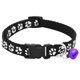 thumbnail image 4 of Paquete de 2 collares ajustables para gatos con cascabel, para gatos (rosa y negro) Afortunado Sencillez, 4 of 5