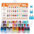 thumbnail image 1 of Kit surtido de fusibles para coche Jorest 180 piezas, tamaño micro/mini/estándar, 1 of 7