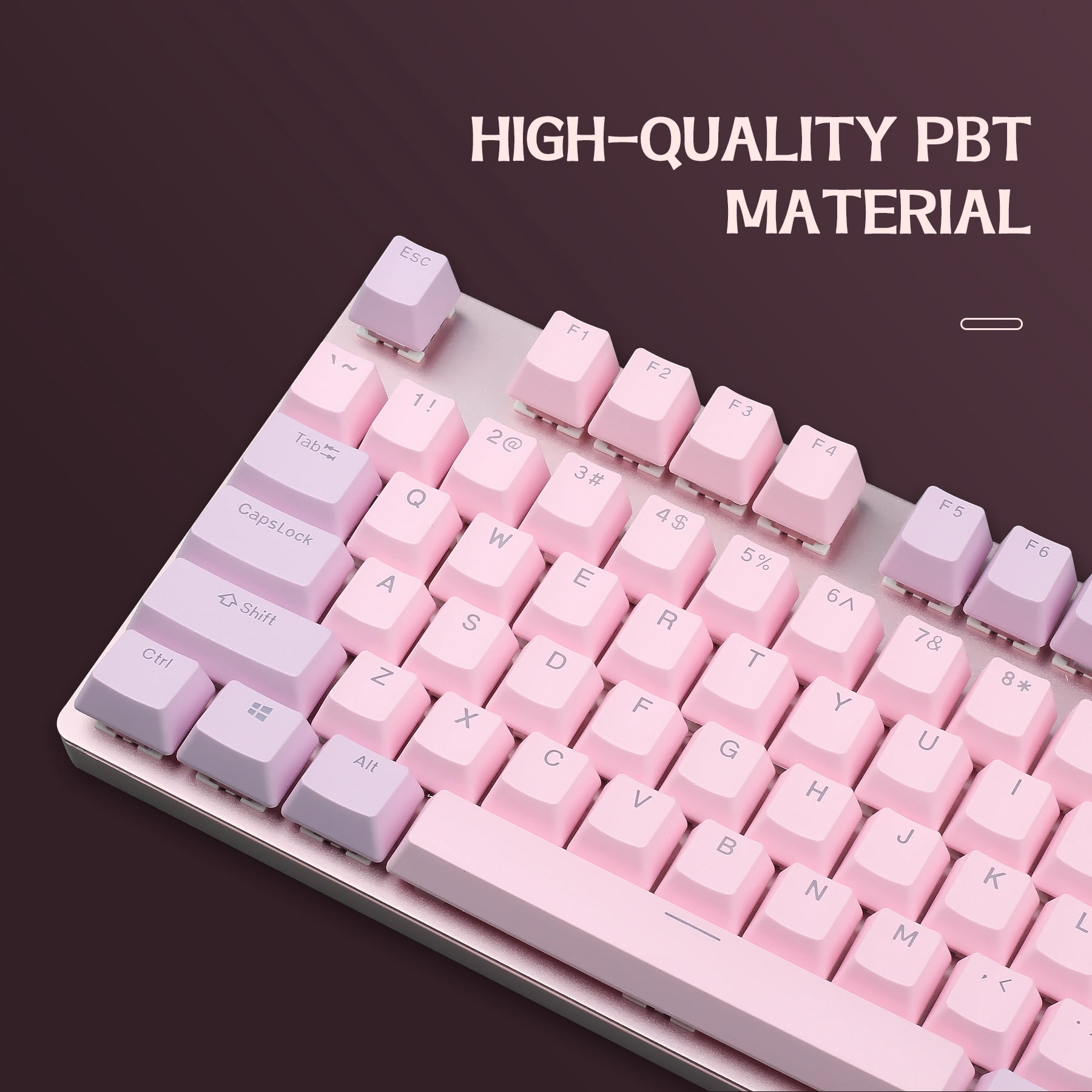 Hyssop PBT Keycaps Doubleshot Backlit Keyset OEM Profile Cherry MX for 61 87 104 108 MX Switches Mechanical Keyboard