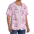 thumbnail image 2 of Fotbe Rabbit Face Camisa Estampada de Manga Corta para Hombre, Casual de Verano, Estilo Playero, Sin Arrugas-XX-Large, 2 of 5