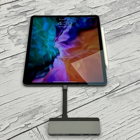 Hyper - DUO 7-Port USB-C Hub - USB-C Docking Station for Apple MacBook Pro and Air - Silver