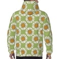 thumbnail image 7 of Lsque Daisies Flowers Pattern Casual Men's Hoodie,Hooded Sweatshirt with Kangaroo Pocket,Pullover Hoodie-XX-Large, 7 of 7