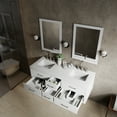 thumbnail image 4 of Castor 60 in W White Double Bath Vanity, White Quartz Top, and 28 in Mirrors, 4 of 10