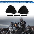 thumbnail image 2 of Accesorios para Casco de Motocicleta Decoración Orejas de Gato 3D para Cascos de Motocicleta Bicicleta Esquí Pegatina de Felpa Negra 1 Juego, 2 of 6