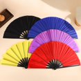 thumbnail image 1 of Dianhelloya Vibrant Lightweight Folding Fan for Dance Performances, Stage Props, Parties - Portable Handheld Cooling Accessory with Ergonomic Handle (33cm, Multi-Color), 1 of 8