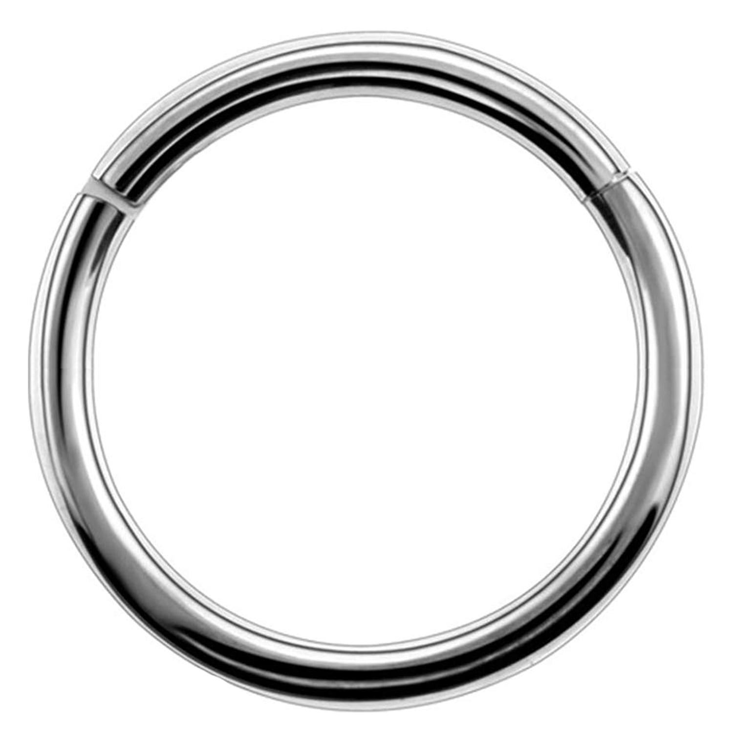 Black Titanium Small Segment Hoop Belly Navel Ring 16 gauge 16g 8mm Diameter