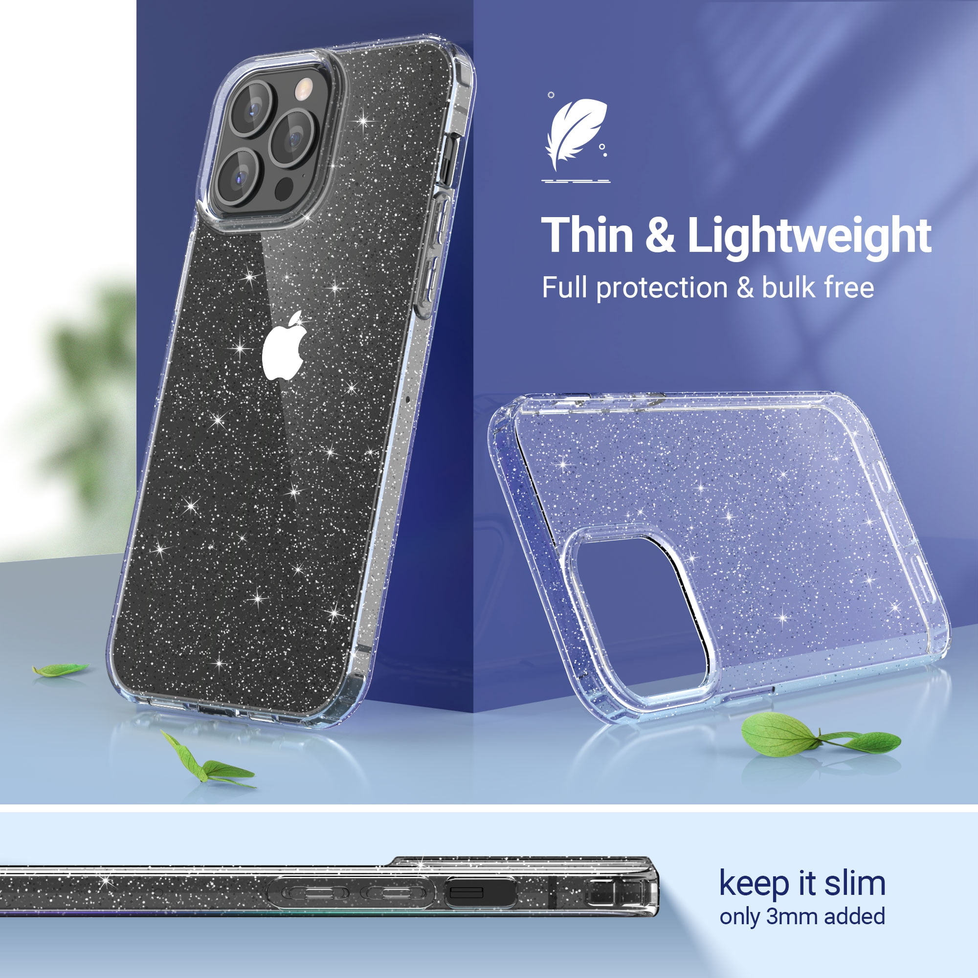 ULAK Compatible with iPhone 12 Case Clear Glitter, iPhone 12 Pro Cover  Sparkle Bling Soft TPU Women Girls Shockproof Protective Phone Case  Designed for iPhone 12 & iPhone 12 Pro 6.1 inch, Transparent : :  इलेक्ट्र