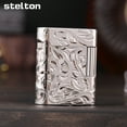 thumbnail image 6 of Kerosene lighter, Top Metal Pocket Lighter Daily Use, Sold Without Fuel.,SKU01006-短款唐草花金色, 6 of 10