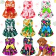 thumbnail image 1 of Vestido para mascotas LEIFIDE Hawaii, 8 unidades, con lazo floral, talla XS, 1 of 6