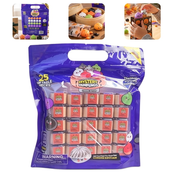 Extra Mini Mystery Dumpling Squishy Set 25 Pack of Extra Mini Squishy Dumplings Squishy Dumpling Toys Dumpling Squishy for Kids Halloween Class Goodie Bags Party Giveaways Crazy Gifts for Fun