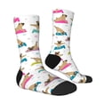 thumbnail image 2 of Goofa Yoga Dogs Poses Printed Men's Crew Socks, Soft Durable Breathable Moisture-Wicking with Odor Control Cotton socks, 2 of 9