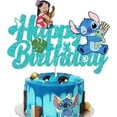 thumbnail image 5 of Nueva decoración para tarta de Disney Stitch para niña con forma de clavo y decoración para tarta de feliz cumpleaños con Stich rosa, suministros para fiestas de niño, baby shower, 5 of 5