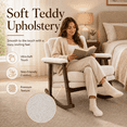 thumbnail image 5 of Rocking Chair, PAPROOS Teddy Upholstered Rocker Chair, Glider Rocker Accent Chair with Cushion, Rocking Chair for Nursery, Armchair Reading Chair for Living Room Bedroom, White, 5 of 8