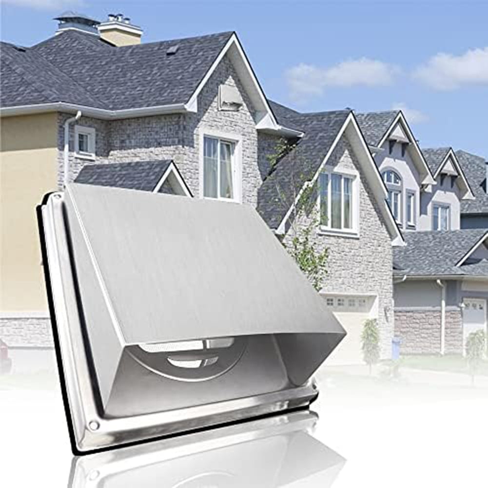 Stainless Steel Square Extractor Fan Duct Vent Mesh Cover Screw Sealing Ring Set