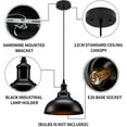 thumbnail image 4 of Industrial Black Pendant Barn Light Fixture with 39in Adjustable Cord Hanging Light Fixture Ceiling Light Fixture for Kitchen, Barn, Dining Room, Sink, 4 of 10