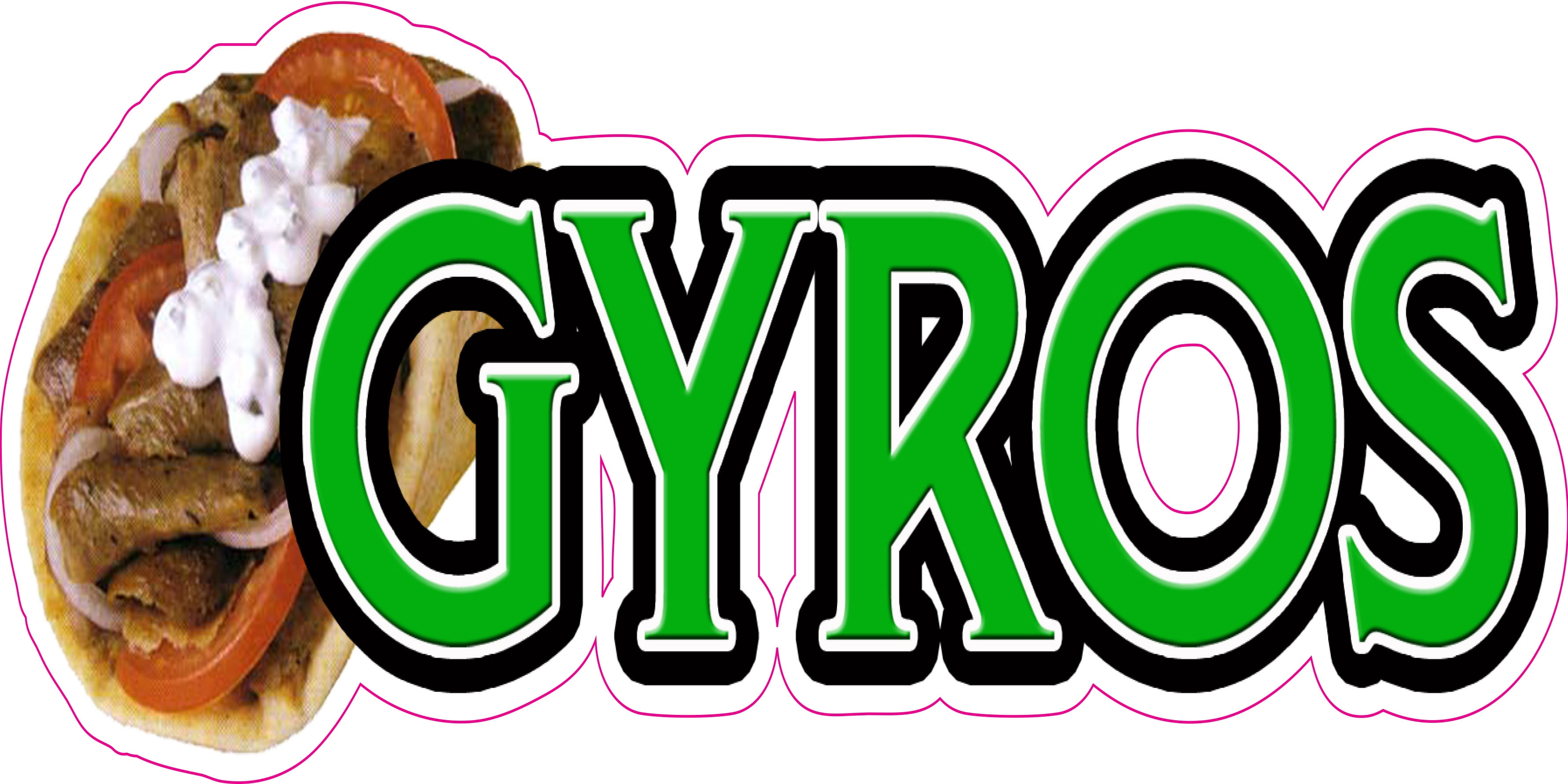 Gyro Concession Restaurant Food Truck Die-Cut Vinyl Sticker 