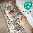 thumbnail image 5 of TECHVIDA 2'x6' Hallway Runner Rugs,Non Slip Machine Washable Rugs for Hallway Kitchen,Yellowish Brown, 5 of 10