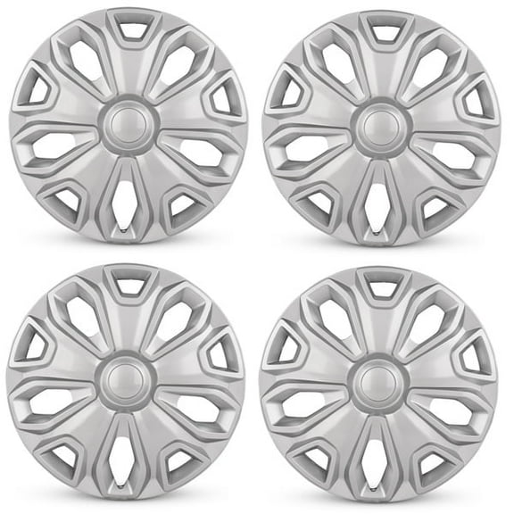 New 4 Pcs Wheel Cover /Hubcaps for 2022-2024 Ford E-Transit 16 inch Rim Painted Silver Plastic