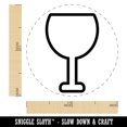 thumbnail image 2 of Wine Glass Outline Self-Inking Rubber Stamp Ink Stamper - Purple Ink - Medium 1 Inch, 2 of 7