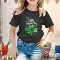 thumbnail image 2 of FhsagQ T-Shirt Décontracté d'Été à Manches Courtes Col Rond pour Filles, Printemps, 4T Noir 12-13 Ans, 2 of 4