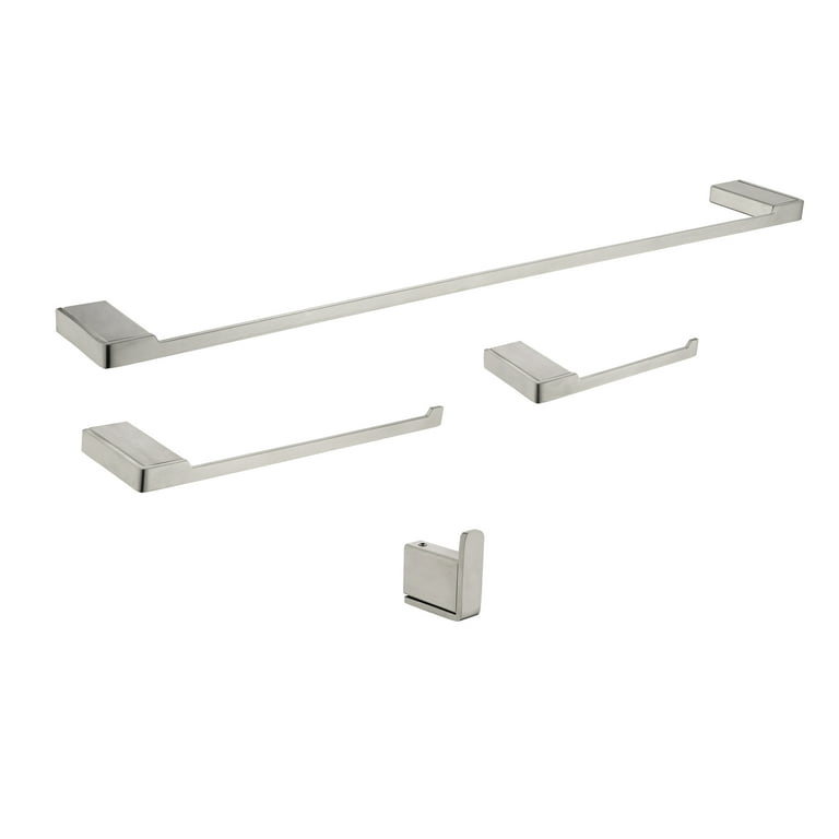 4 Piece Stainless Steel Bathroom Towel Rack Set Wall Mount