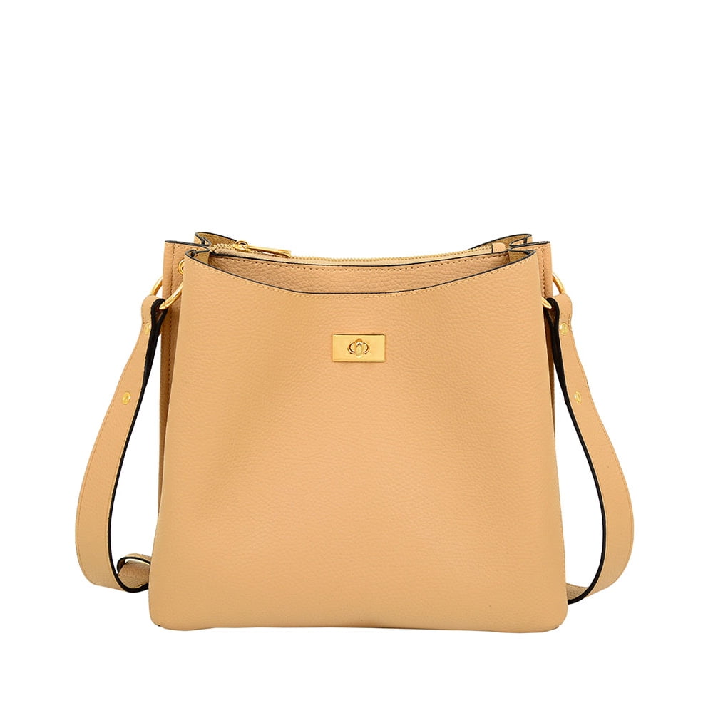 Mellow World Carter Triple Compartment Crossbody Handbag Purse Work