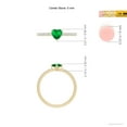 thumbnail image 4 of ANGARA Natural 3-Prong-Set Heart Emerald Ring With Diamond Accents in 14K Yellow Gold for Women (Size-5mm) | May Birthstone, Birthday, Anniversary, Jewelry Gift for Women | Natural Emerald Ring, 4 of 9