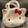 thumbnail image 3 of Bolso de felpa de un solo hombro de Hello Kitty, bolso versátil de Sanrio, bolso de mano de dibujos animados Kawaii, dos tamaños, regalo de cumpleaños y vacaciones, 3 of 4