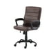 image 5 of Mainstays Mid-Back Manager's Office Chair with Arms, Bonded Leather, Multiple Colors
