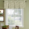 thumbnail image 3 of Green Floral Curtain Valances for Windows, Kitchen Valance Window Treatments Panel 2 Pack, Vintage Rustic Botanical Spring Rod Pocket Short Curtains for Bathroom Bedroom 42 x 18 Inch, 3 of 8