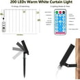 thumbnail image 3 of Solar Powered 200 LED Curtain String Lights, 8 Lighting Modes, 9.8 ft. x 6.6 ft., 3 of 7