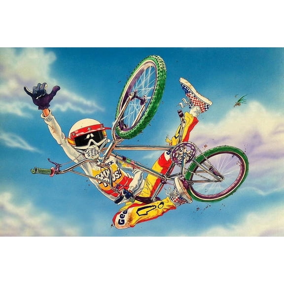 Extreme BMX Bicycle Dirt Bike Edible Image Icing Cake Topper for Quarter Sheet Cake, by TNCT