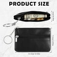 thumbnail image 2 of 2 Keychain Leather Coin Purse Zipper Mini Pouch Keychain Change Purse for Women Coin Wallet Coin Holder for Purse, 2 of 6