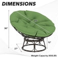 thumbnail image 5 of MeetLeisure 46 Inch Large Papasan Chair Handwoven Wicker with Thcik Olefin Cushion,Sturdy Steel Frame,Waterproof for Living Room,Bedroom,Lounge,Balcony,Indoor Outdoor,Green, 5 of 8