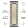 thumbnail image 5 of Safavieh Courtyard Eva Oriental Indoor/Outdoor Runner Rug, Sand/Black, 2'3" x 6'7", 5 of 9
