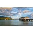 thumbnail image 2 of Head, Danny 24x15 White Modern Wood Framed Museum Art Print Titled - Hanalei Rainbow I, 2 of 4