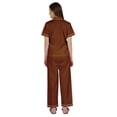 thumbnail image 4 of Inkmeso Ensemble de Pyjama en Coton pour Femmes Manches Courtes Classiques 2 Pcs Chemise & Pyjama Loungewear, 4 of 7
