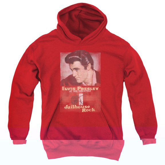 Elvis Presley Jailhouse Rock Poster Youth Pullover Hoodie Sweatshirt Red