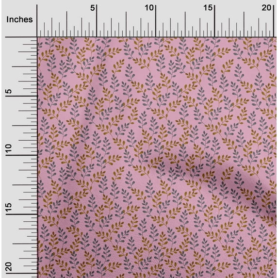 oneOone Viscose Jersey Fabric Leaf Leaves Print Fabric by Yard 60 Inch Wide
